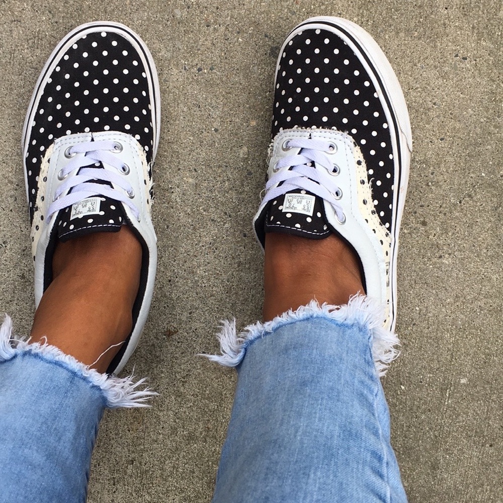 Vans Black and White Polka Dot Sneakers